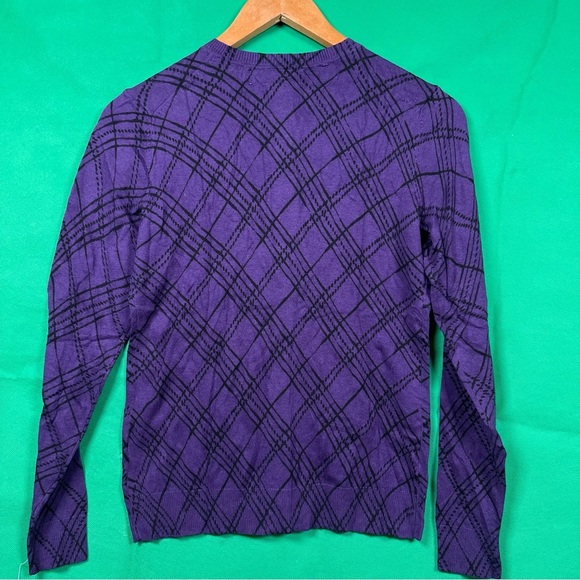 Purple Plaid Cardigan by Karen Scott Size PP - Picture 4 of 5